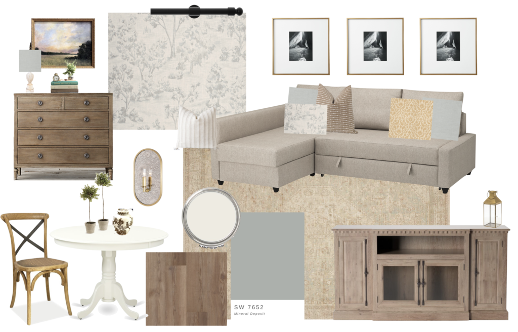 One Room Challenge | Week 3: Basement Furnishing Plan - patinalivingco.com