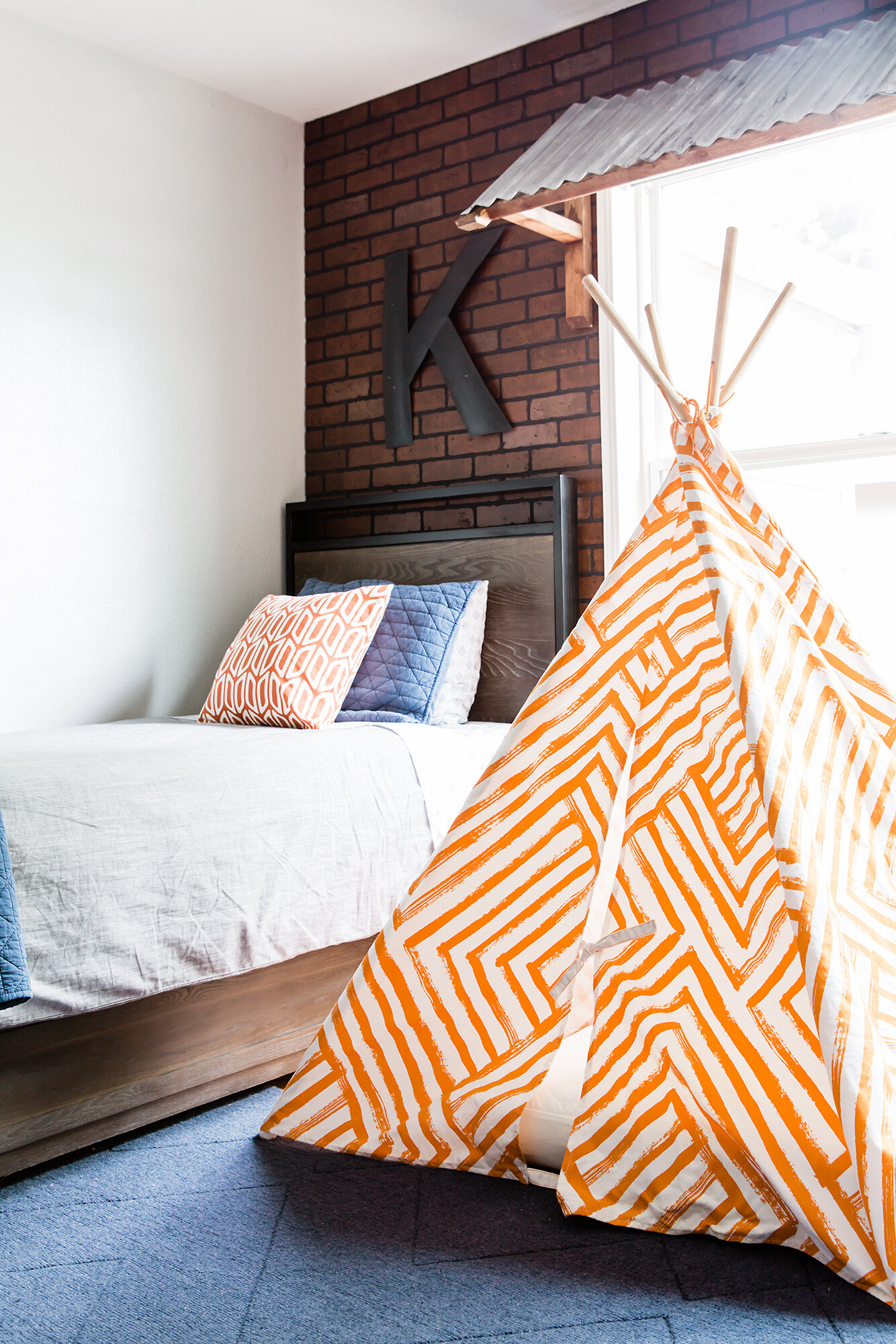 Bright &amp; Rustic Shared Boys Room by Renee Yee Interiors